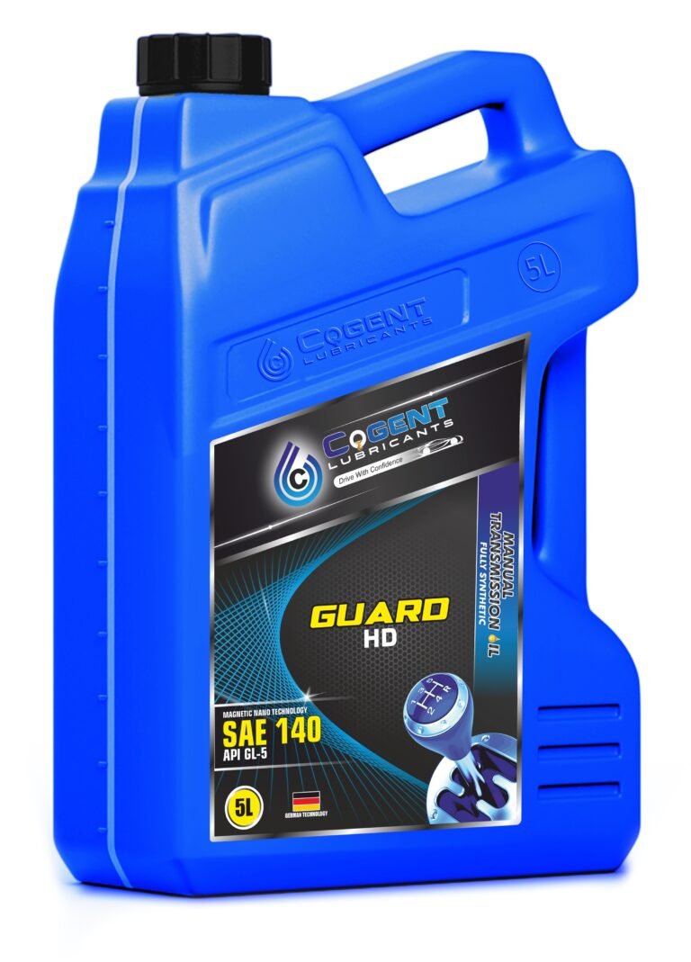 Blue 5L container of COGENT GUARD HD SAE 140 API GL-5 Manual Transmission Oil.